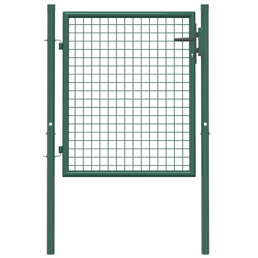 vidaXL Fence Gate Steel 39.4''x29.5'' Green