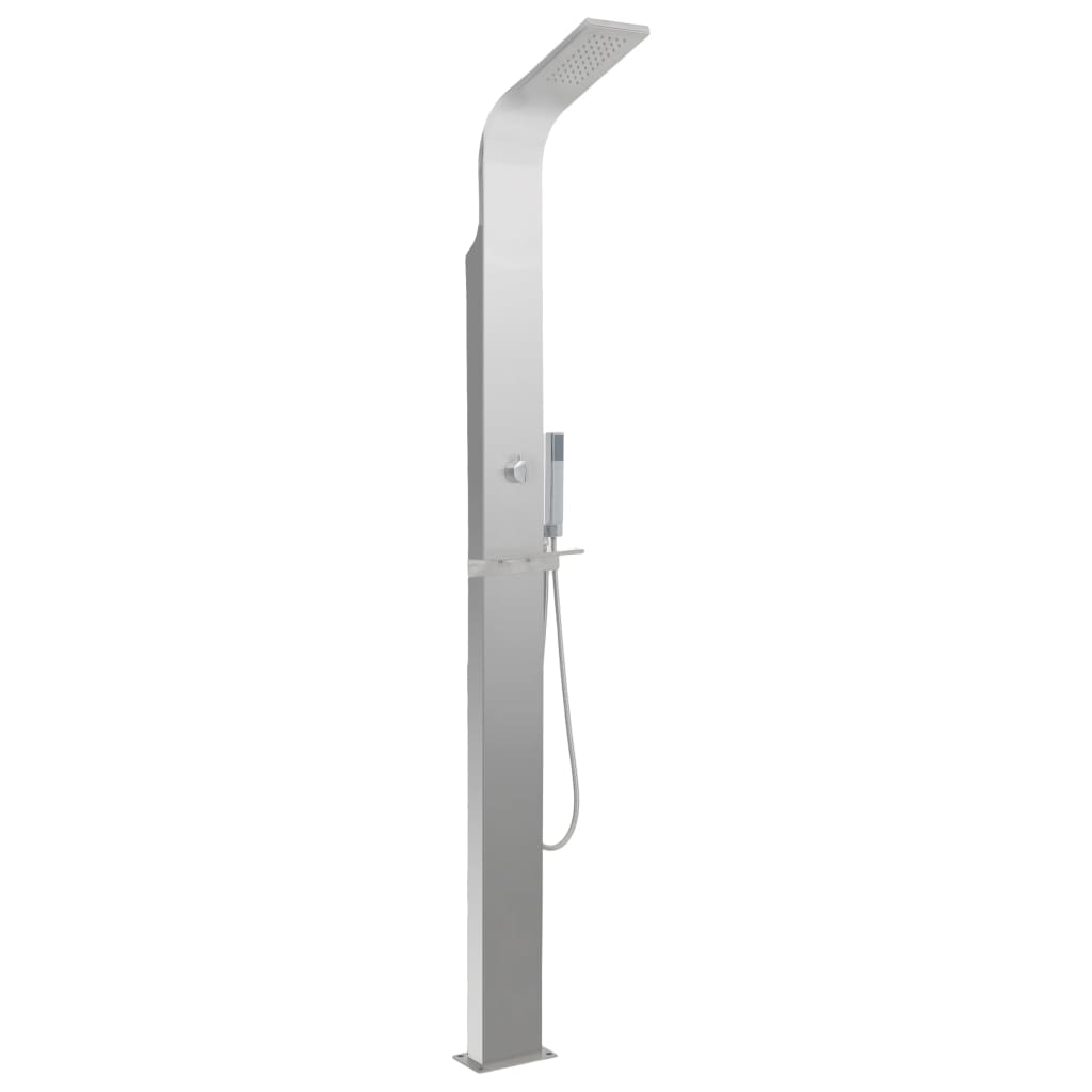 Vidaxl Outdoor Shower Stainless Steel Curved