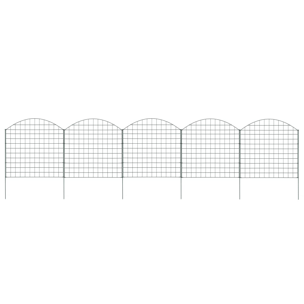 vidaXL Arched Pond Fence Set 30.5''x30.9'' Green