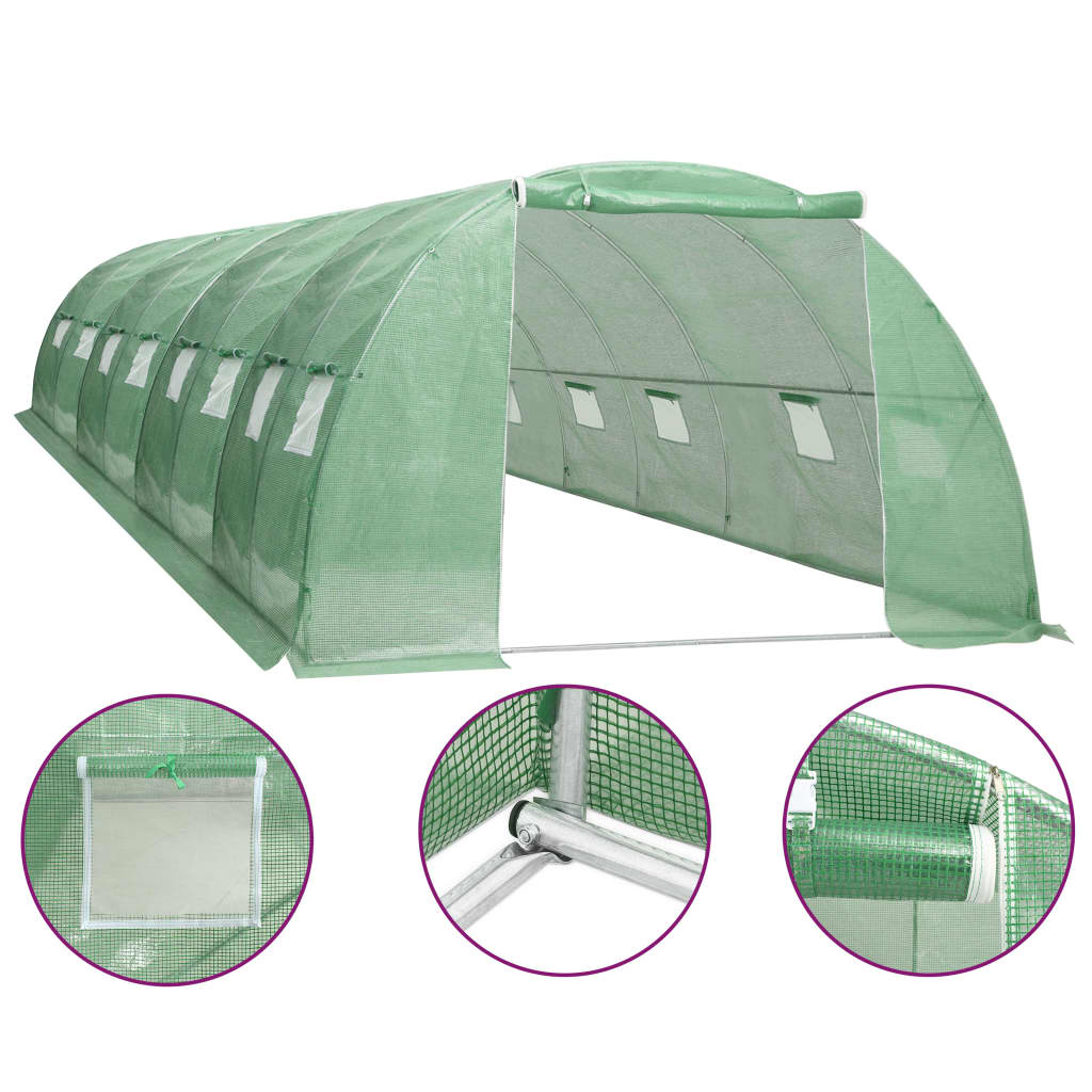 vidaXL Greenhouse 344.4 ft 26.2'x13.1'x6.6'
