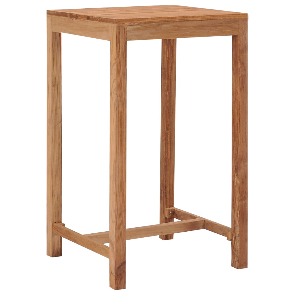 vidaXL Patio Bar Table 23.6x23.6x41.3 Solid Wood Teak