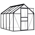 vidaXL Greenhouse with Base Frame Anthracite Aluminum 51.1 ft