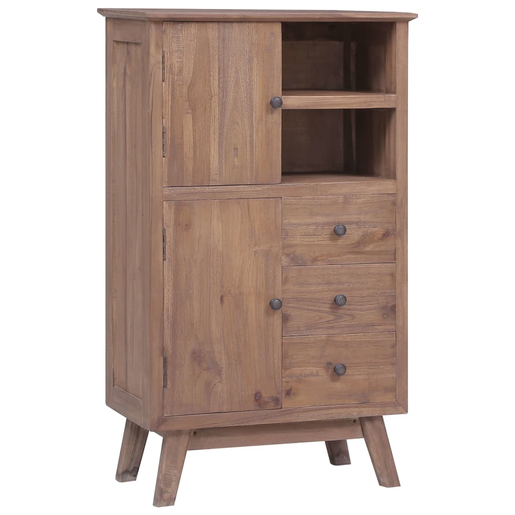 vidaXL Highboard 23.6''x11.8''x39.4'' Solid Teak Wood