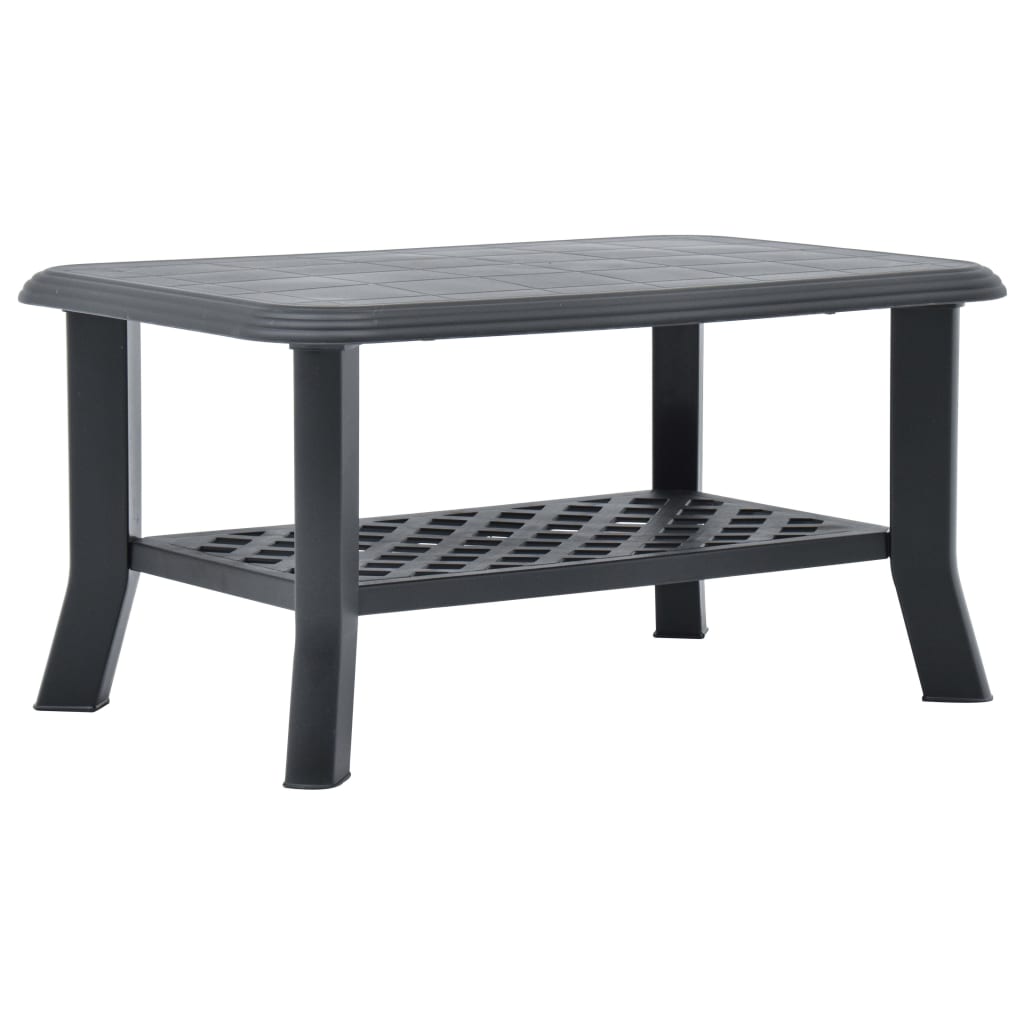 vidaXL Coffee Table Anthracite 35.4''x23.6''x18.1'' Plastic