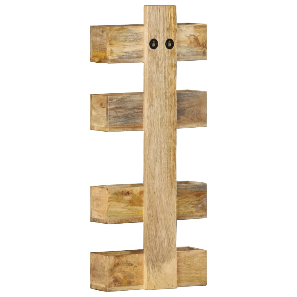 vidaXL Solid Mango Wood Magazine Wall Rack - Thumbnail 5