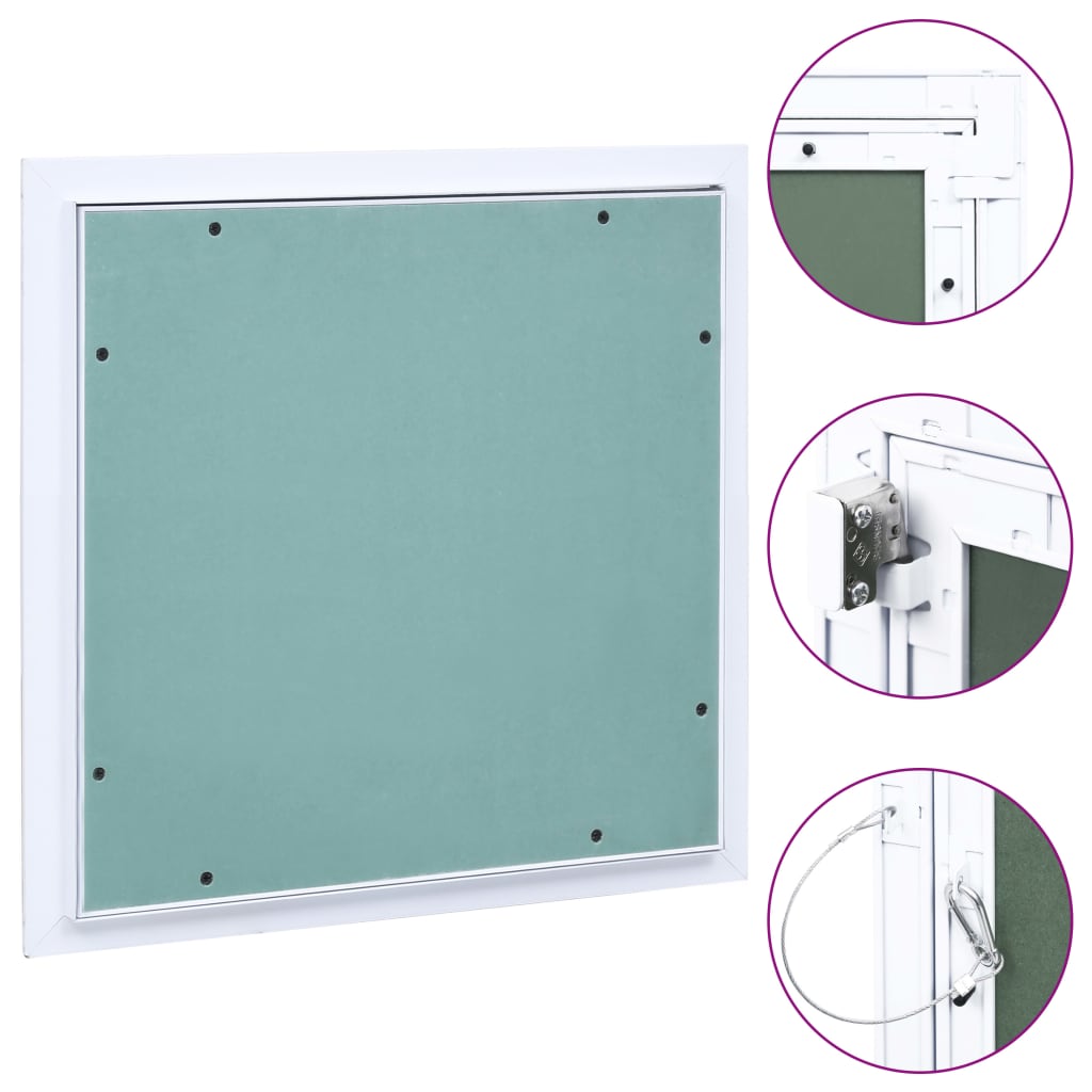 vidaXL Access Panel with Aluminum Frame and Plasterboard 11.8''x11.8''