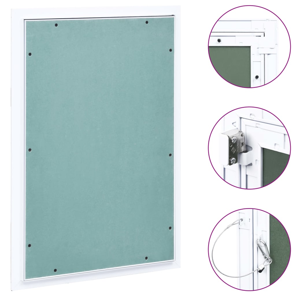 vidaXL Access Panel with Aluminum Frame and Plasterboard 15.7''x23.6''