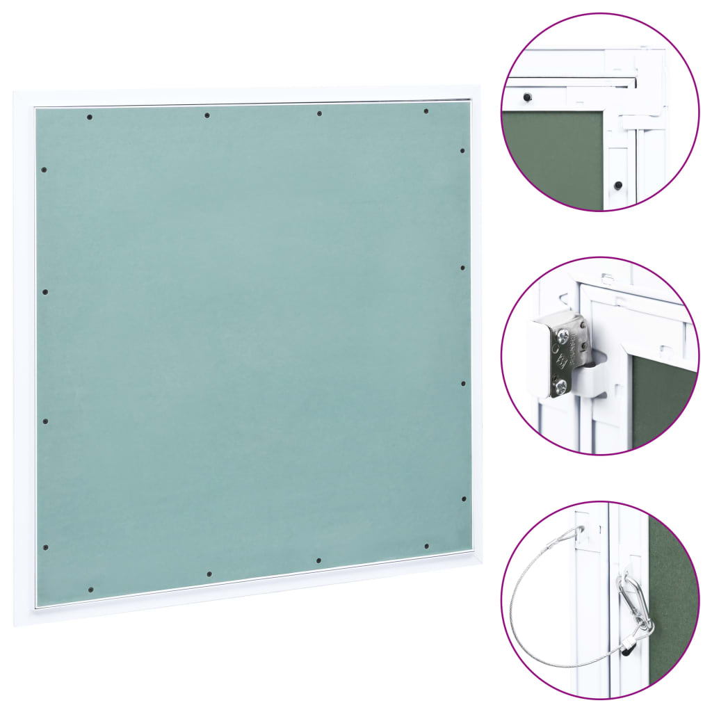 vidaXL Access Panel with Aluminum Frame and Plasterboard 19.7''x19.7''