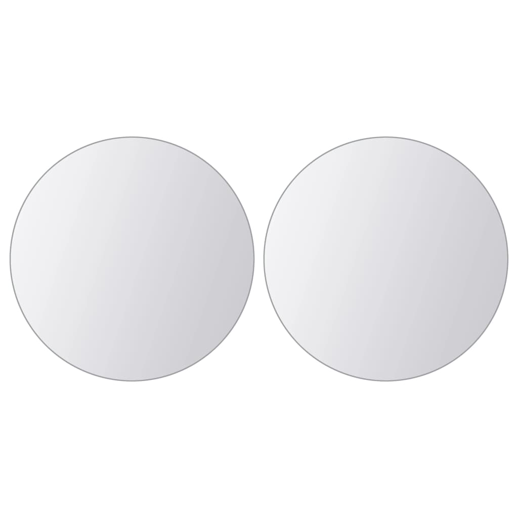 Vidaxl 16 X Round Glass Mirror Tiles For Bathroom Living Room Bedroom Living Room Home Decoration