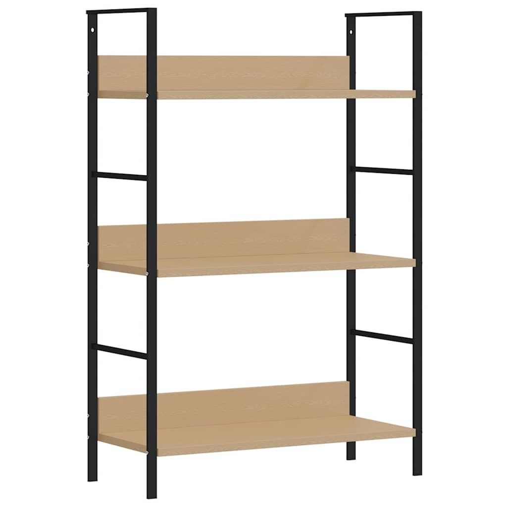 vidaXL 3-Layer Book Shelf Oak 60x27.6x90.5 cm Engineered Wood