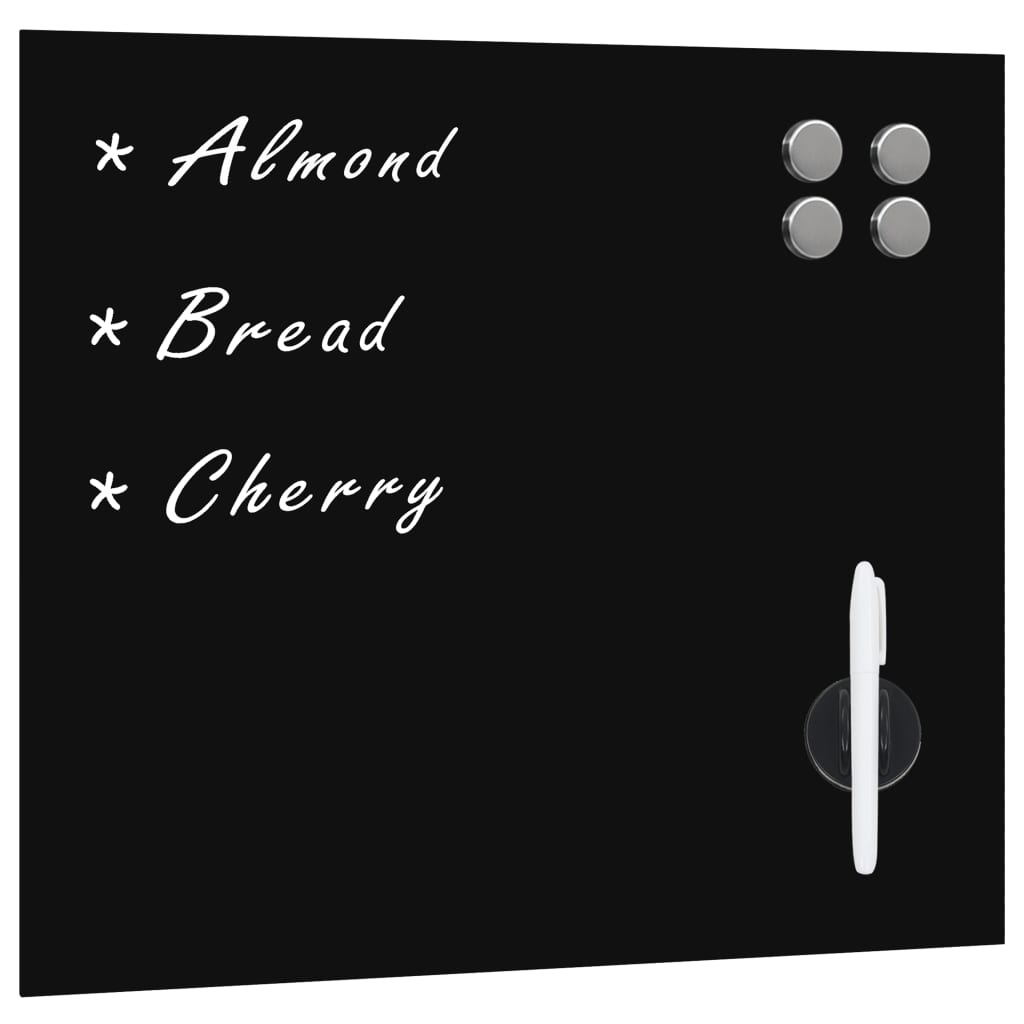 vidaXL Wall Mounted Magnetic Board Glass 15.7x15.7