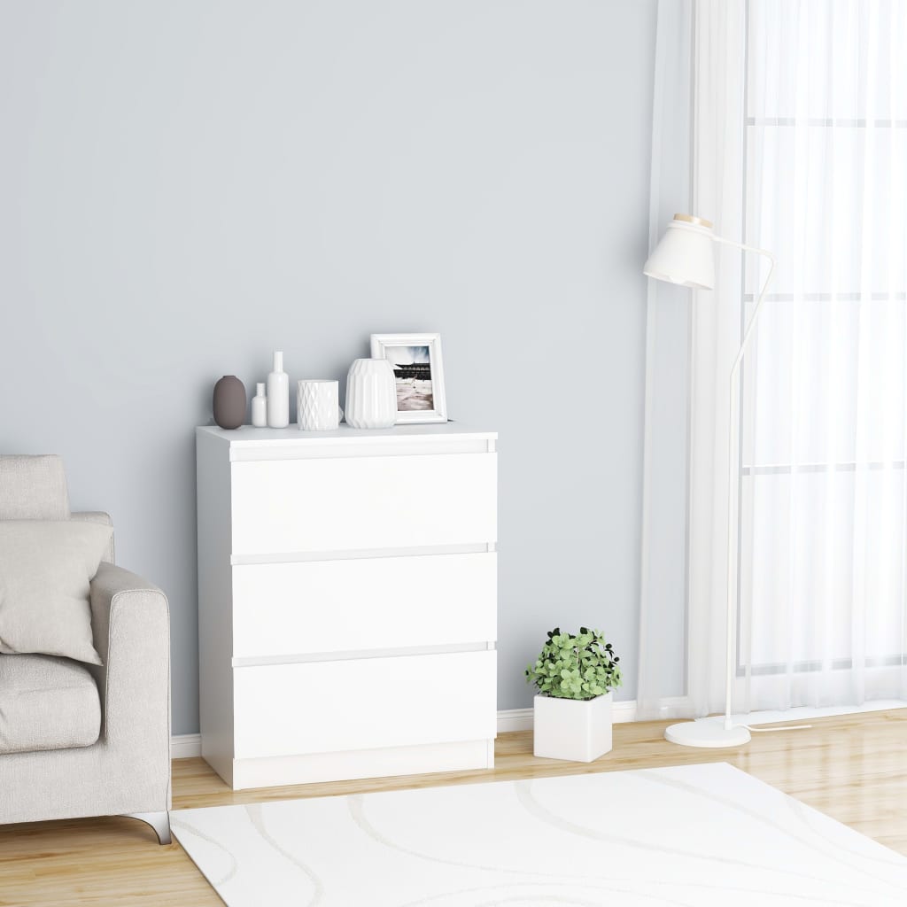 vidaXL Sideboard White 23.6''x13.8''x29.9'' Engineered Wood
