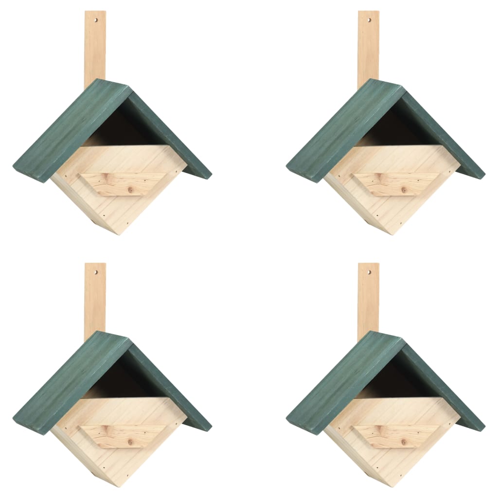 Vidaxl Bird Houses 4 Pcs 9.4'X6.3'X11.8' Firwood