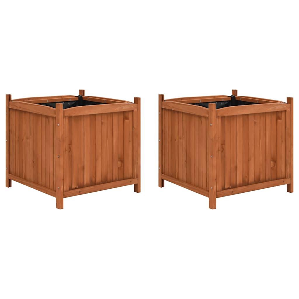 Vidaxl Raised Beds 2 Pcs 19.7'X19.7'X19.7' Firwood