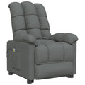 vidaXL Massage Recliner Dark Grey Fabric