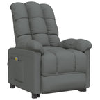 vidaXL Massage Recliner Dark Grey Fabric