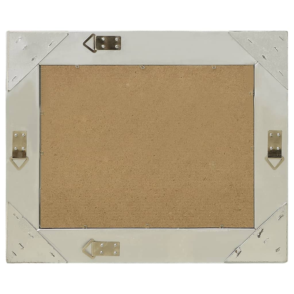 Vidaxl Classic Wall Mirror - Baroque Style Design, Beveled Edge, Easy To Install, Wooden Frame, Silver Finish, Rectangle Shape, Ideal For Bathroom/Dressing Room - 23.6&quot;X15.7&quot;