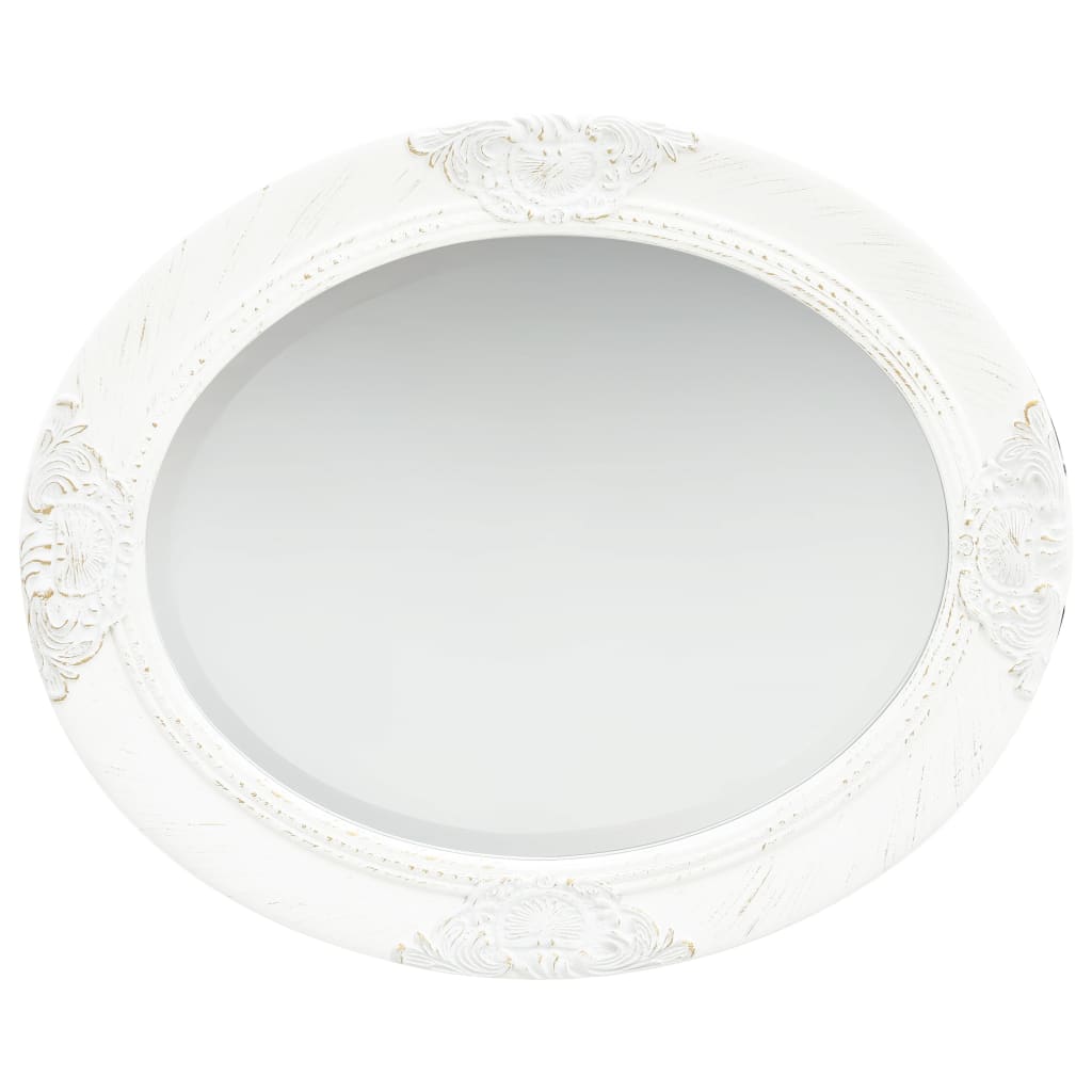 Vidaxl Wall Mirror Baroque Style 19.7&quot;X23.6&quot; White