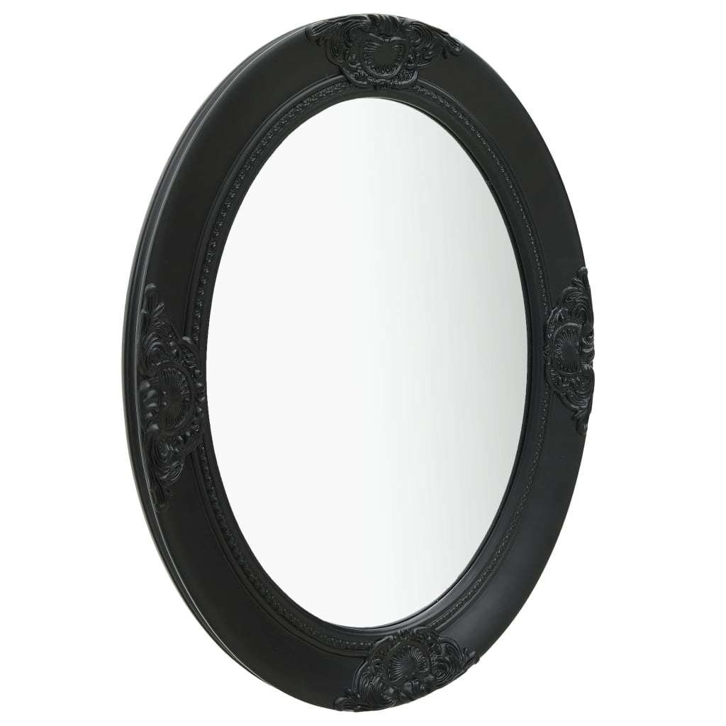 Vidaxl Wall Mirror Baroque Style 19.7&quot;X27.6&quot; Black