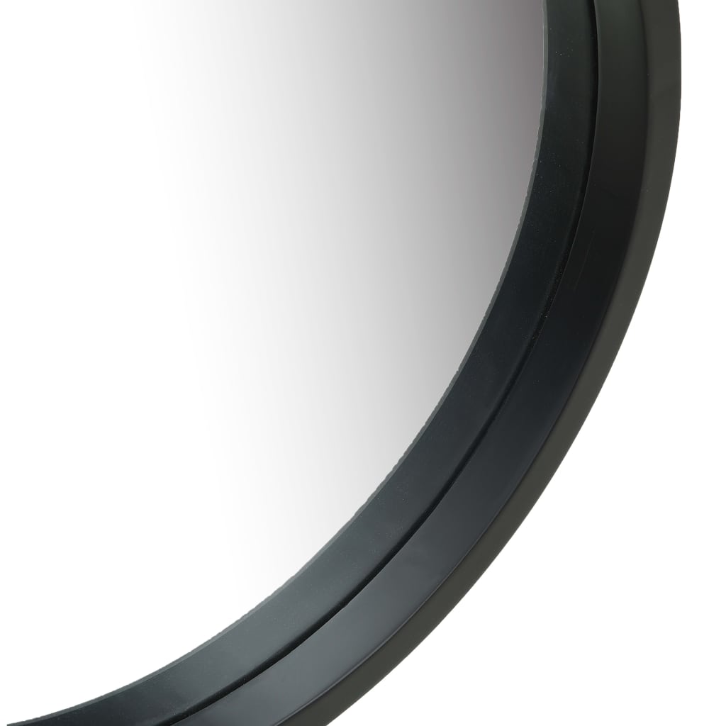 Vidaxl Wall Mirror, Height Adjustable Wall Mirror, Bathroom Mirror, Vanity Mirror For Bedroom Living Room Dressing Room Hallway Entryway, Black Round