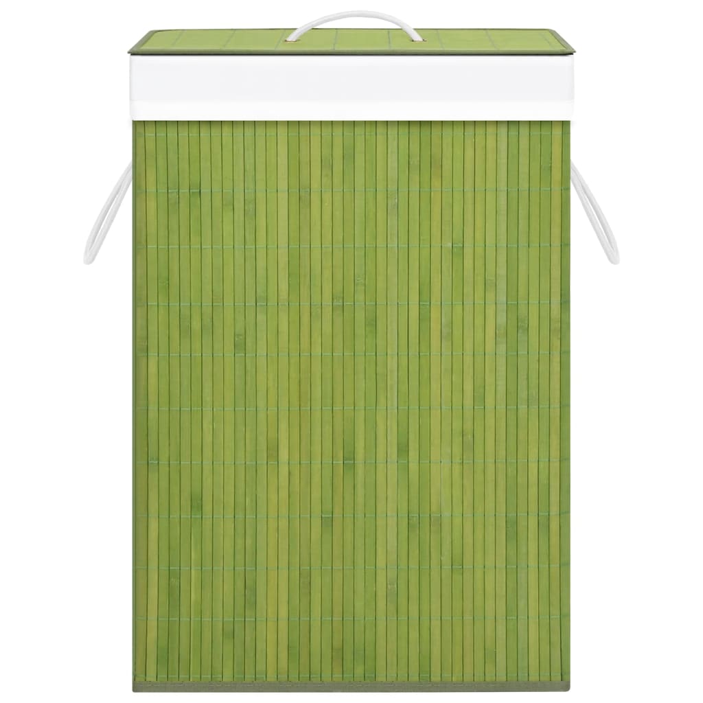 Vidaxl Bamboo Laundry Basket Green