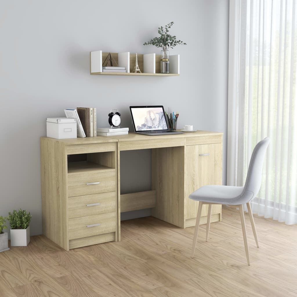 vidaXL Desk Sonoma Oak 55.1x19.7x29.9 Engineered Wood