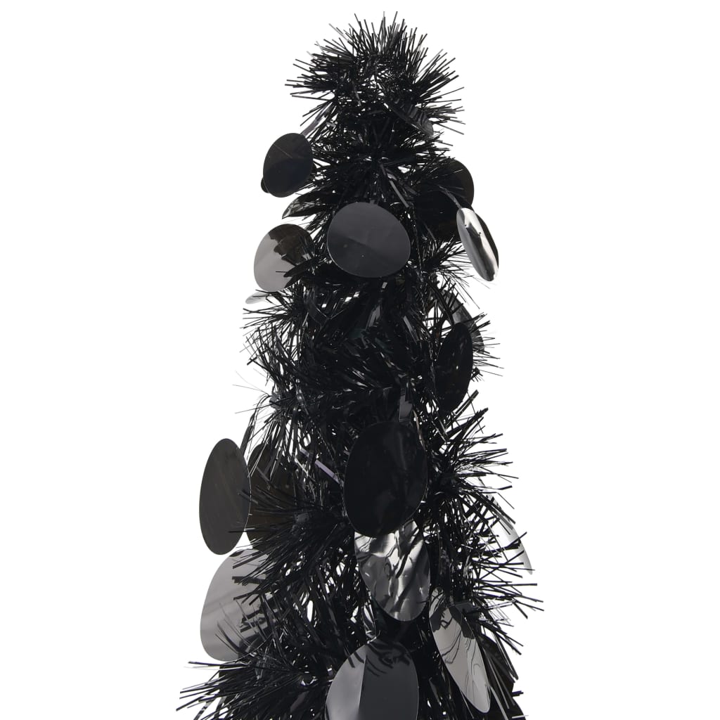 Vidaxl Black Pop-Up Artificial Christmas Tree 150Cm, Easy Assembly, Indoor And Outdoor Use, Durable Pet Material, Economical Holiday Decoration