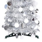 Vidaxl 6 Ft Silver Pop-Up Pet Christmas Tree – Lightweight, Collapsible, Suitable For Indoor And Outdoor, Unique Holiday Decoration