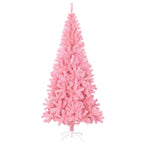 Vidaxl Pink Artificial Christmas Tree With Stand, 6 Ft Pvc Indoor & Outdoor, Durable & Economical Christmas Tree, Easy Assembly, Full-Bodied, Modern Holiday Decoration, Without Ornaments