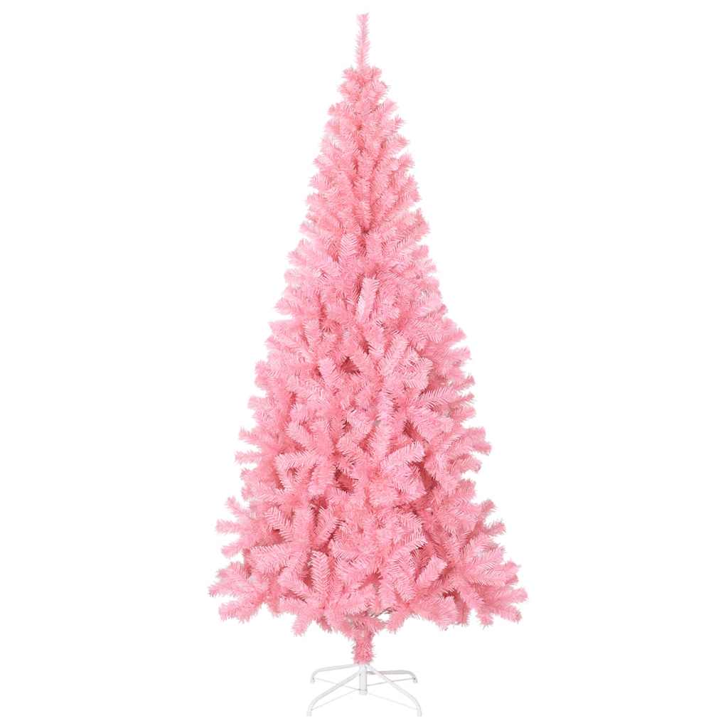 Vidaxl Pink Artificial Christmas Tree With Stand, 6 Ft Pvc Indoor & Outdoor, Durable & Economical Christmas Tree, Easy Assembly, Full-Bodied, Modern Holiday Decoration, Without Ornaments