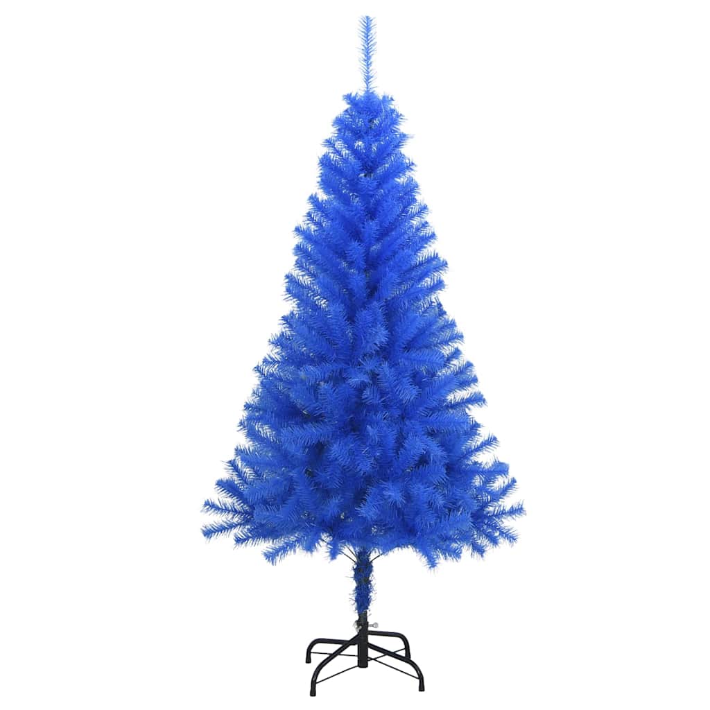 Vidaxl Blue Artificial Christmas Tree With Stand, 5 Ft Pvc Indoor & Outdoor, Durable & Economical Christmas Tree, Easy Assembly, Full-Bodied, Modern Holiday Decoration, Without Ornaments