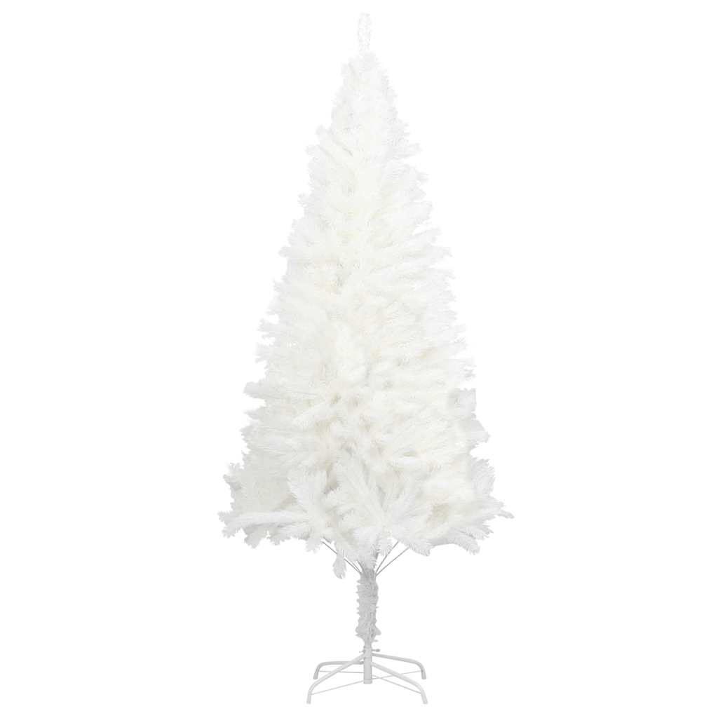 Vidaxl Lifelike Artificial Christmas Tree-White, Pe Needle Branches, Durable Steel Base, Indoor/Outdoor, Weather-Resistant, Economical, 4 Ft Height