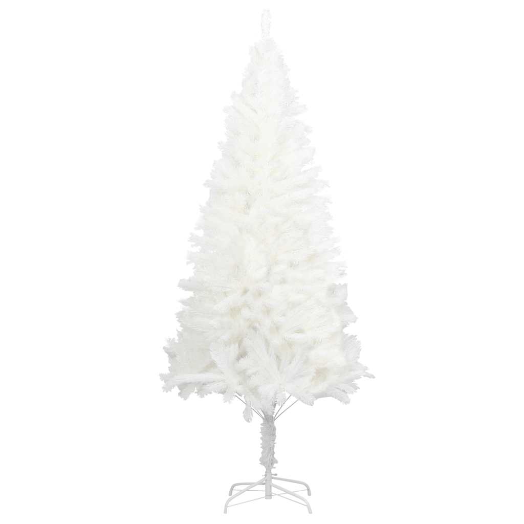 Vidaxl 7Ft Lifelike Artificial Christmas Tree With Adjustable Branches, Weather-Resistant For Indoor & Outdoor Use, Economical Choice - White