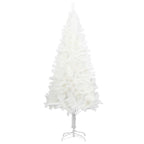 Vidaxl 7Ft Lifelike Artificial Christmas Tree With Adjustable Branches, Weather-Resistant For Indoor & Outdoor Use, Economical Choice - White