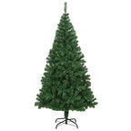 Vidaxl 6Ft Artificial Christmas Tree, Extra Thick Branches – Realistic, Pvc, Indoor/Outdoor, Easy Assembly, Green, With Stand