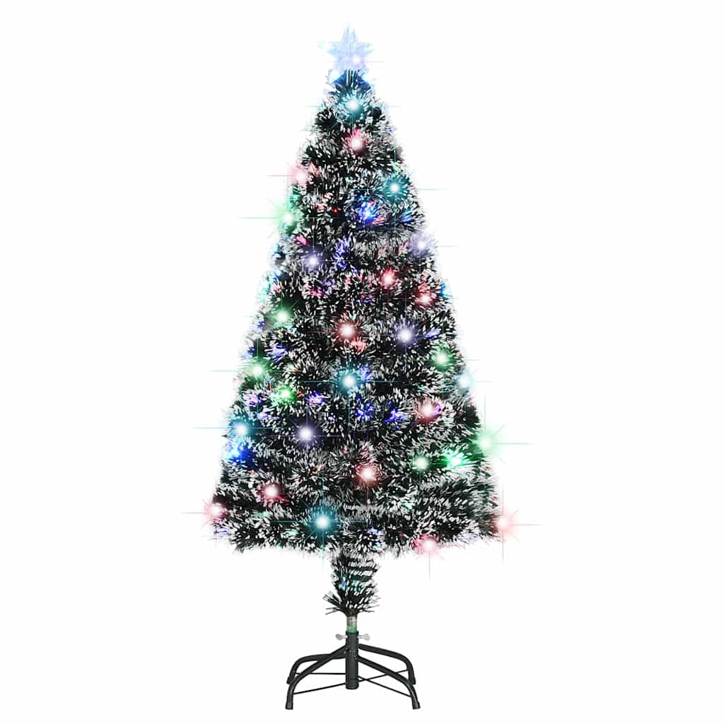 Vidaxl 4 Ft Pre-Lit Artificial Christmas Tree With Star Topper, Indoor & Outdoor Holiday Decoration With Stable Base, Lifelike Green Pvc Branches, Easy Assembly, Full-Bodied Xmas Tree