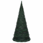 Vidaxl Pop-Up String Artificial Christmas Tree With Led Lights, 7Ft Durable Green Pvc, Easy-Setup & Reusable Holiday Decor, Ideal For Indoor/Outdoor Use