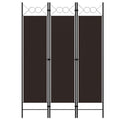 vidaXL 3-Panel Room Divider Brown 47.2x70.9