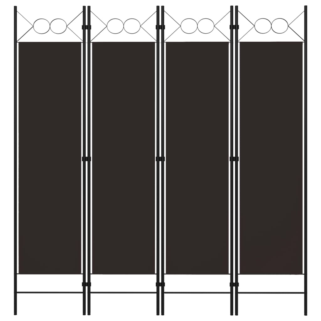 vidaXL 4-Panel Room Divider Brown 63x70.9