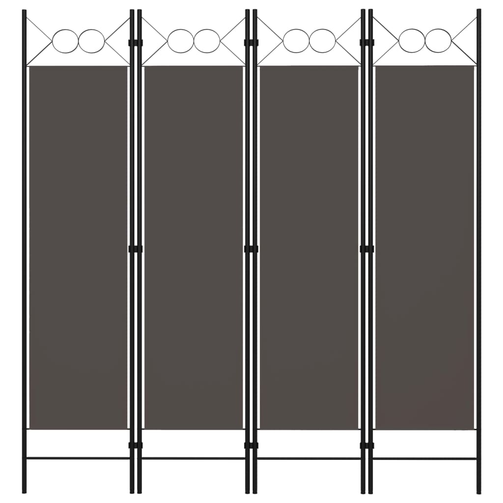 vidaXL 4-Panel Room Divider Anthracite 63x70.9