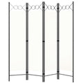 vidaXL 4-Panel Room Divider Cream White 63x70.9