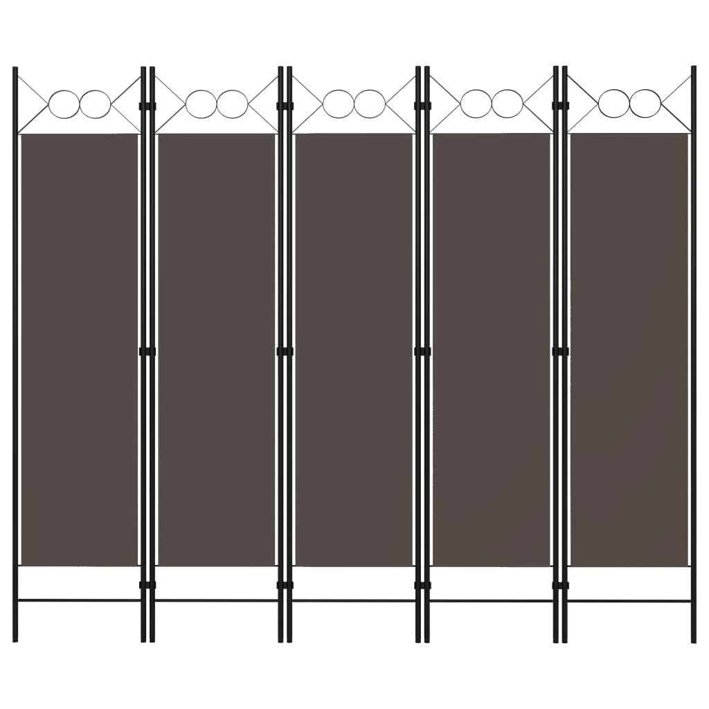 vidaXL 5-Panel Room Divider Anthracite 78.7x70.9
