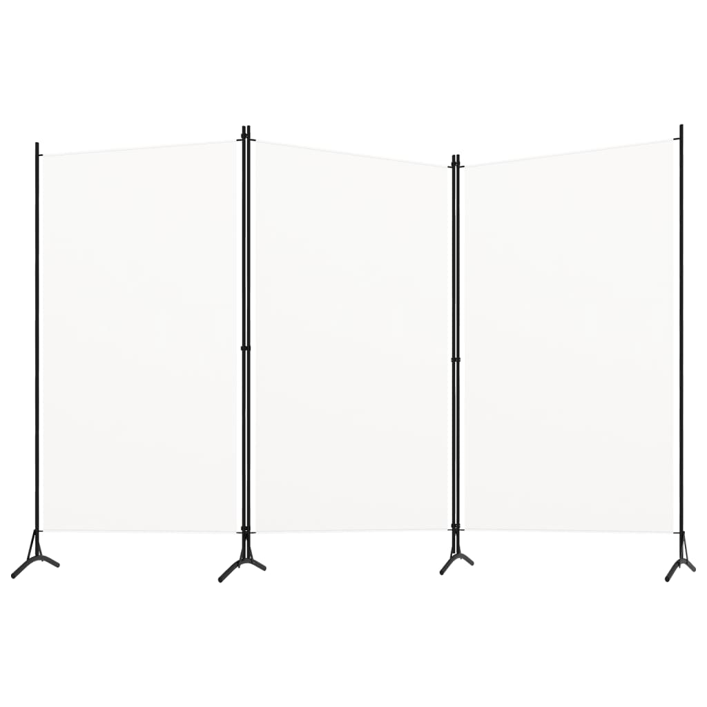 vidaXL 3-Panel Room Divider Cream White 102.4''x70.9''