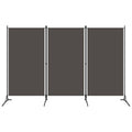 vidaXL 3-Panel Room Divider Anthracite 102.4''x70.9''