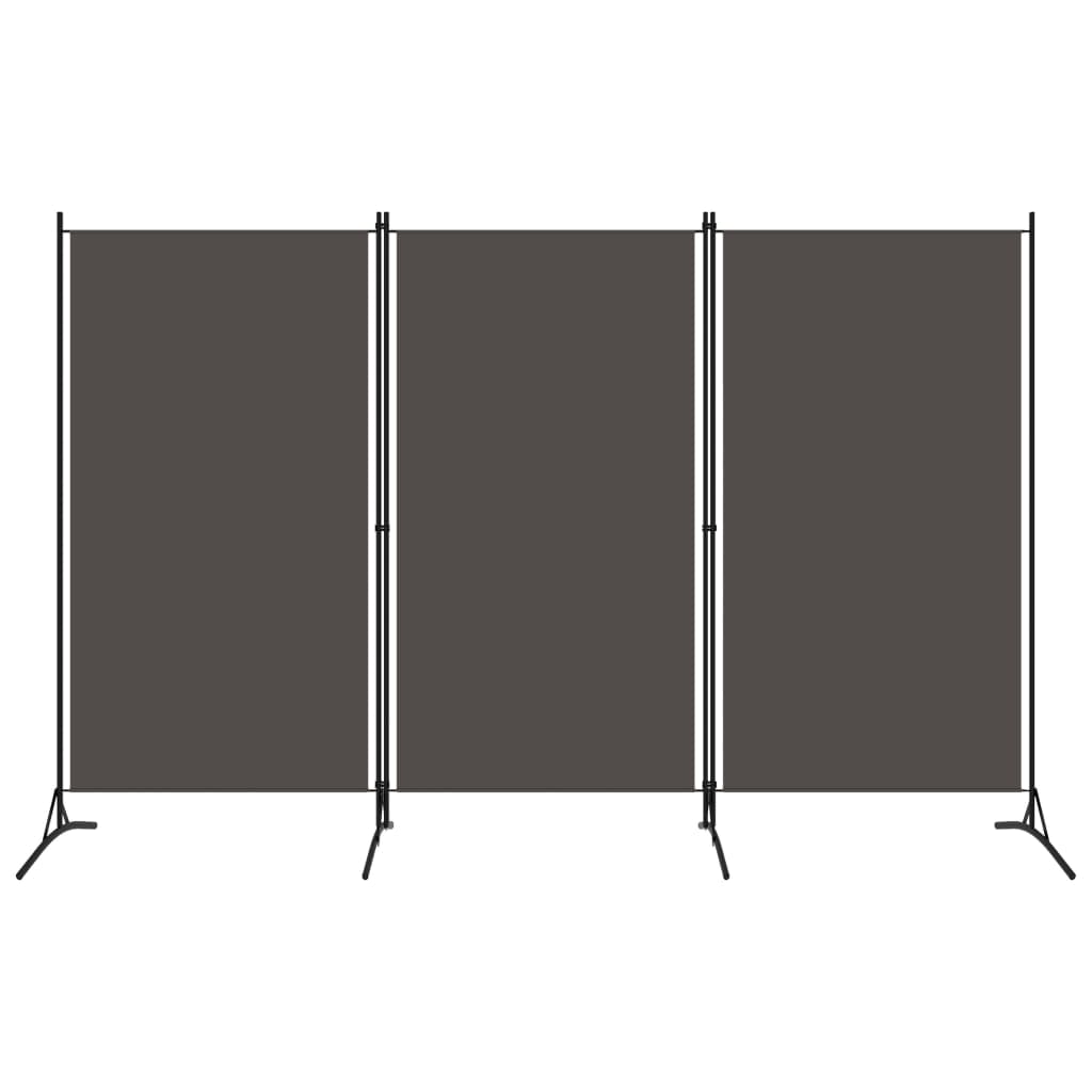 vidaXL 3-Panel Room Divider Anthracite 102.4''x70.9''