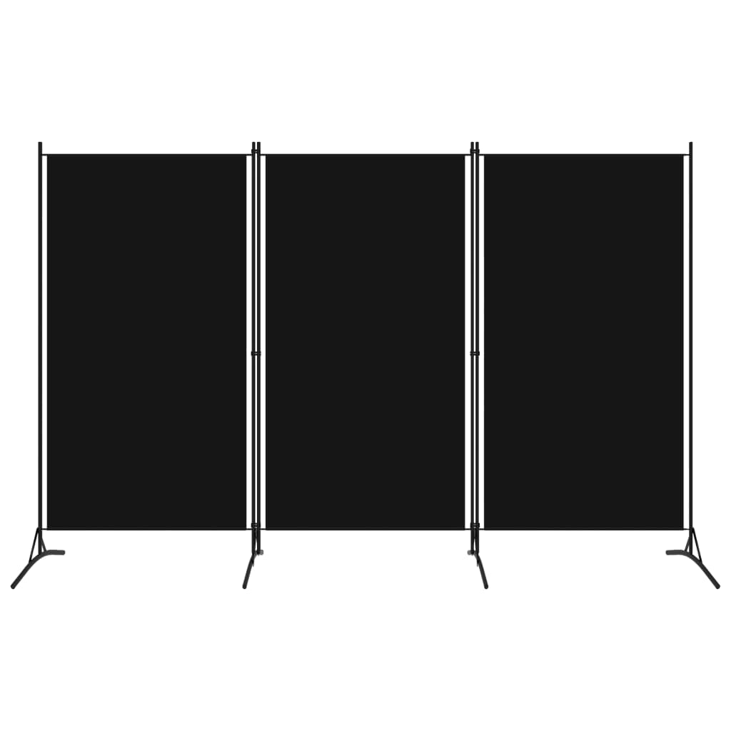 vidaXL 3-Panel Room Divider Black 102.4''x70.9''