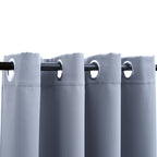 Vidaxl Blackout Curtains With Rings - Gray - 54"X95" - Fabric Material - Ideal For Living Room, Bedroom, Office - Machine Washable - Blocks Up To 95% Light