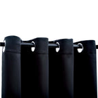 Vidaxl Fabric Blackout Curtains With Rings - Elegant Design For Living Room, Bedroom, Office - Black, 54"X95" - 2 Pcs Set, Machine Washable, Privacy And Light Control