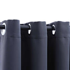 Vidaxl Blackout Curtains With Rings – Set Of 2, 37"X84", Anthracite, Machine-Washable, 100% Polyester Fabric, Simple Yet Timeless Design, Ideal For Any Room