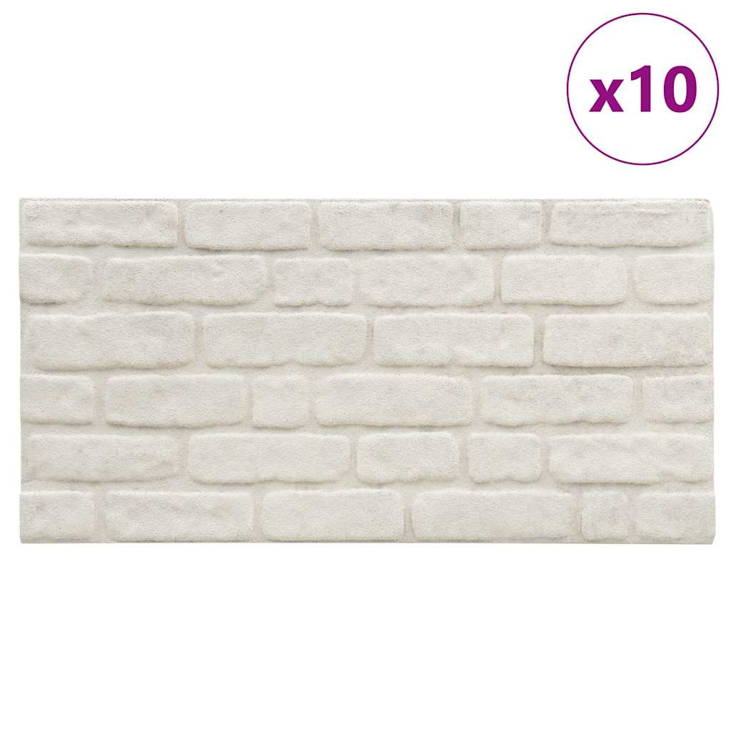 vidaXL 3D-Wandpaneele 11 Stk. Wei Backstein-Optik EPS